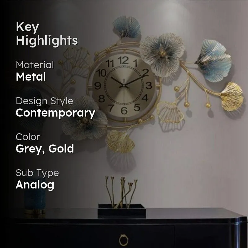 Luxium Metal Analog Wall clock media 2