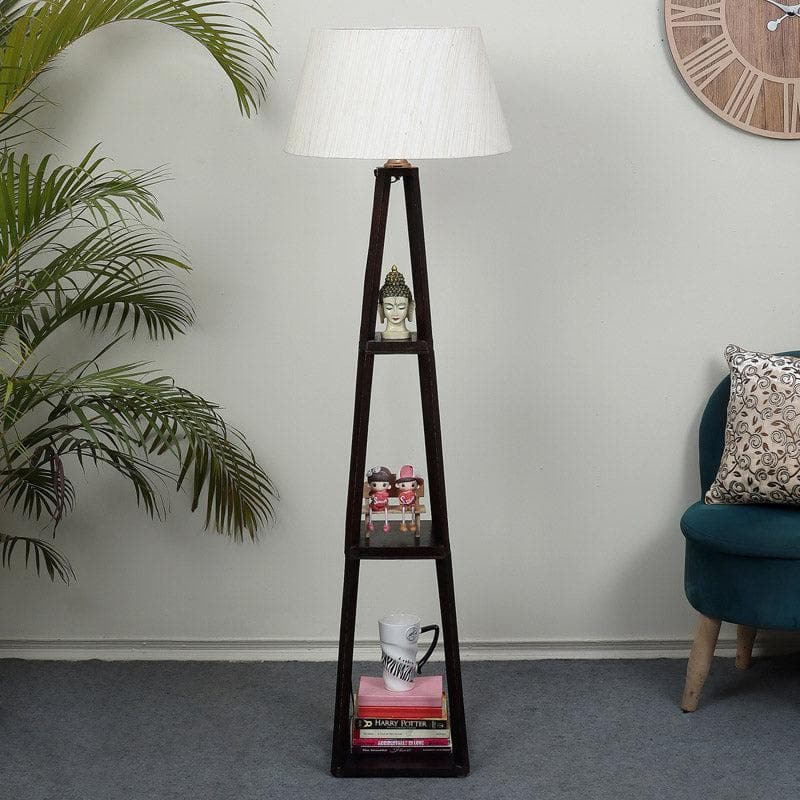 Seasa Wistera Floor Lamp With Shelf - Light Beige media 3