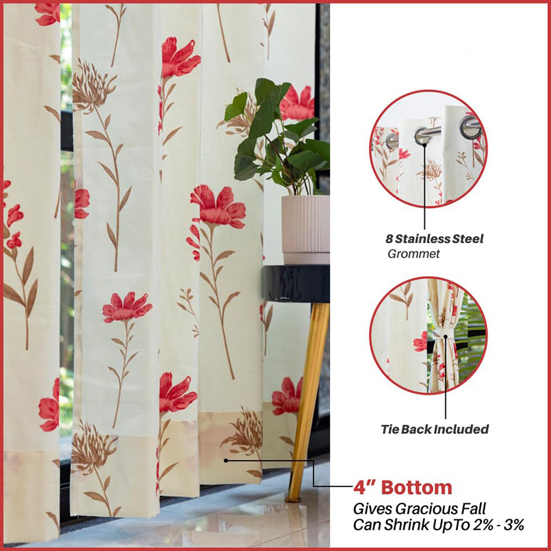 Urban Space Dandelia Curtain (Pink) - Set Of Two media 4