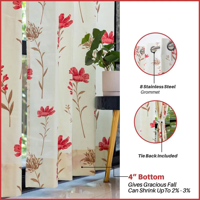 Urban Space Dandelia Curtain (Pink) - Set Of Two media 4