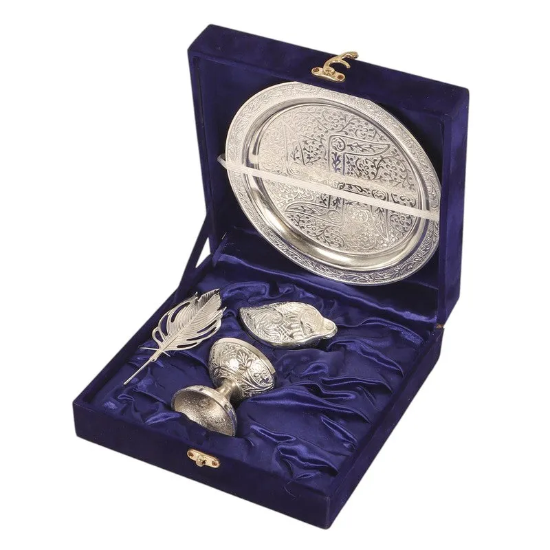 Divya Pooja Thali Set (Silver) - Four Piece Set media 8