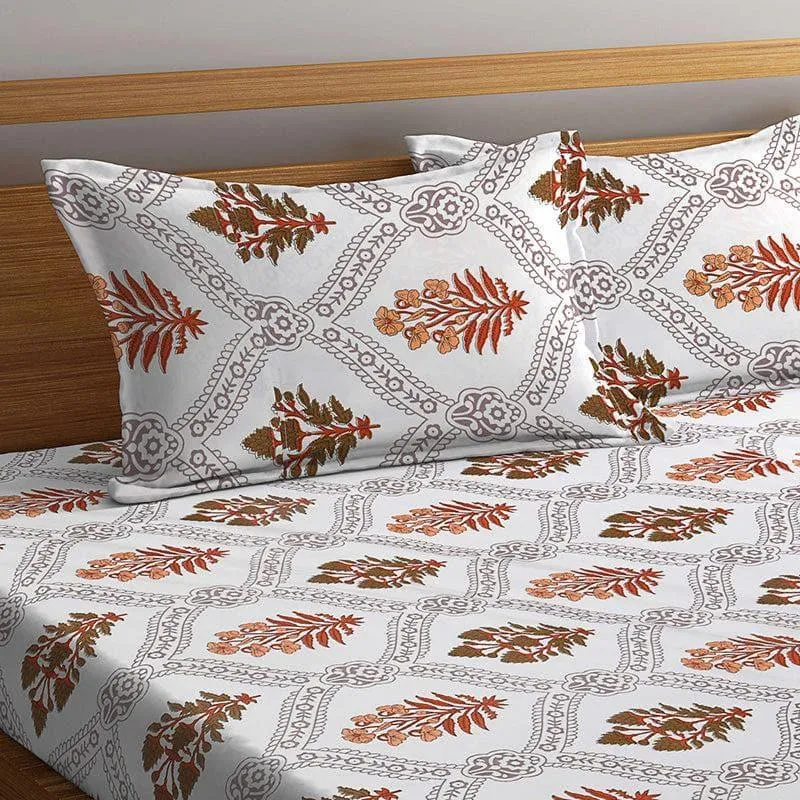 Floral March bedsheet Bedsheet - 180 GSM media 3
