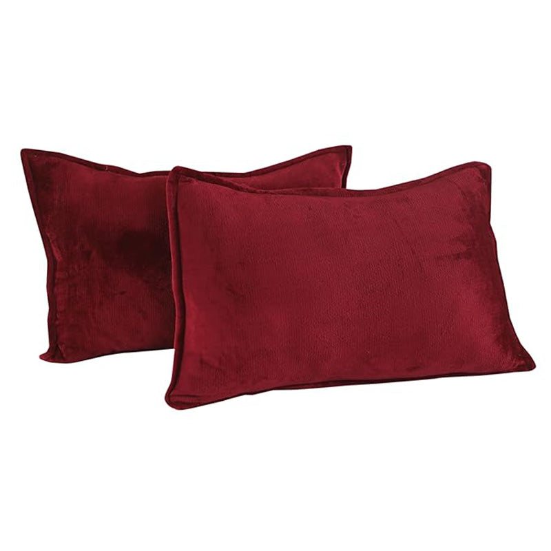 Sarva Solid Cotton Flannel Bedsheet (Maroon) - 190 GSM media 4