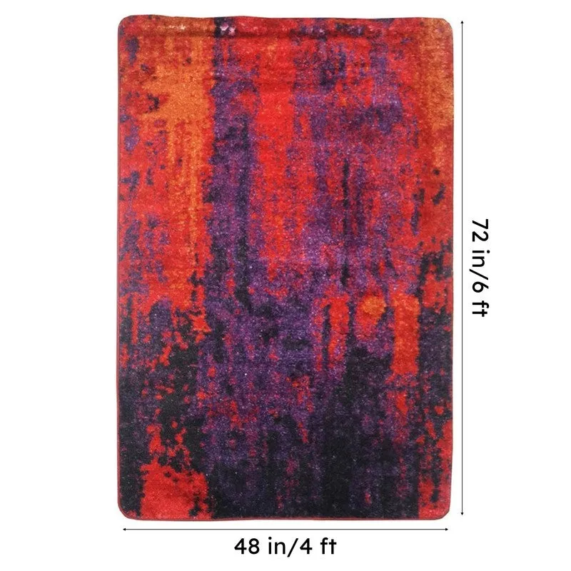 Clyros Abstract Micro Fiber Area Rug - Red media 7