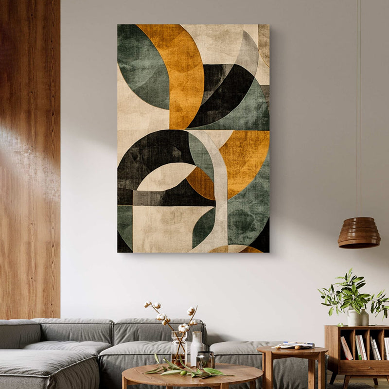 Rustic Curves Canvas Wall Painting
