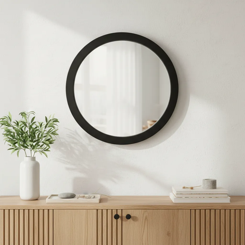 Satomi Wall Mirror - Charcoal media 1