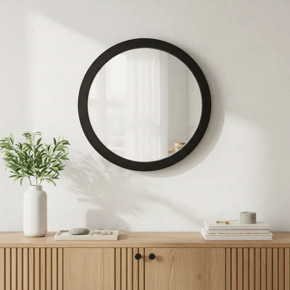 Satomi Wall Mirror - Charcoal media 1
