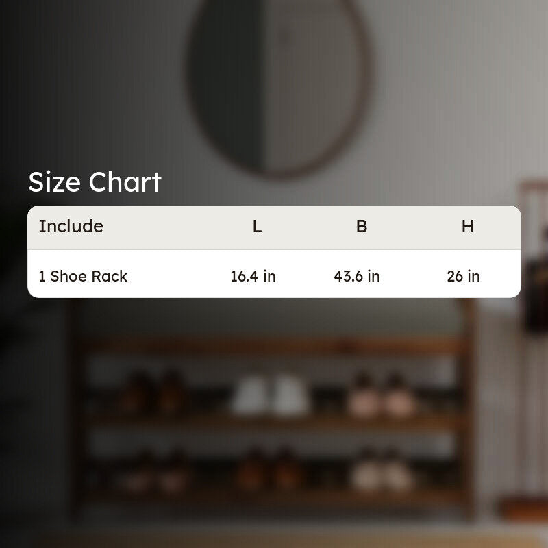 Sole Nest Mango Wood Shoe Rack - Grey media 10