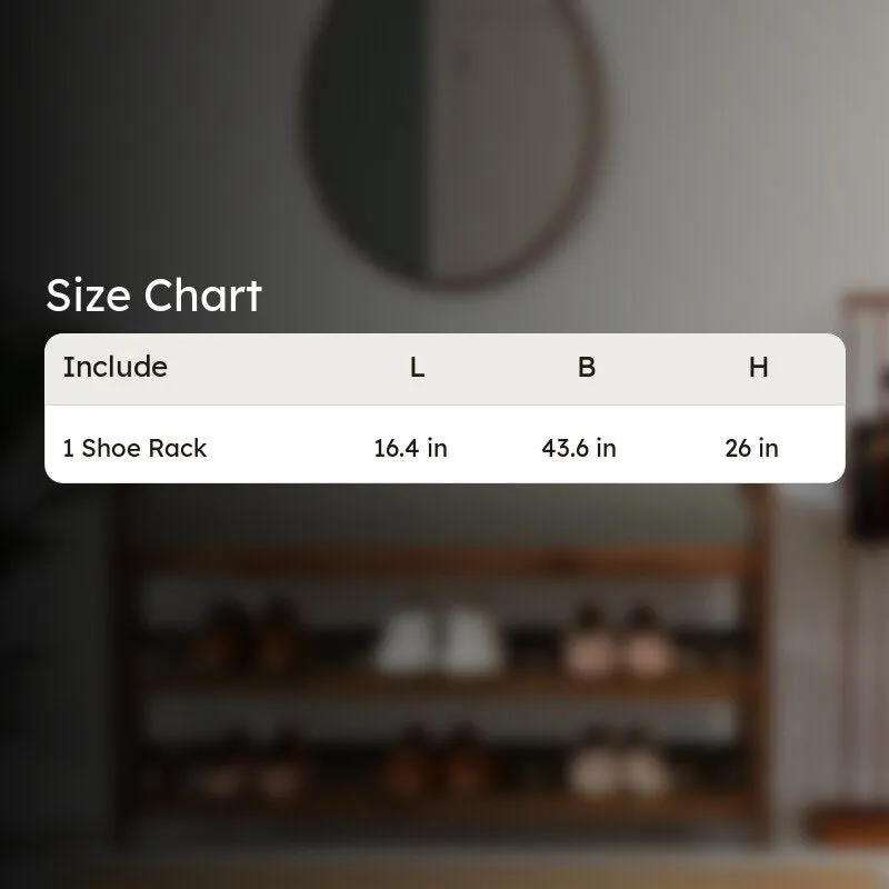 Sole Nest Mango Wood Shoe Rack - Grey media 10