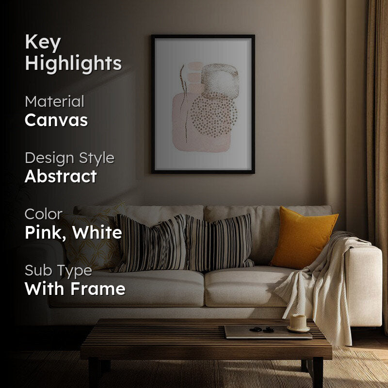 Soft Pink Freckles Framed Canvas Wall Painting media 2