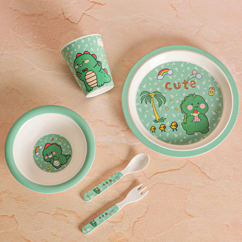 Dino Era Kids Dinner Set - Five Piece Set media 5