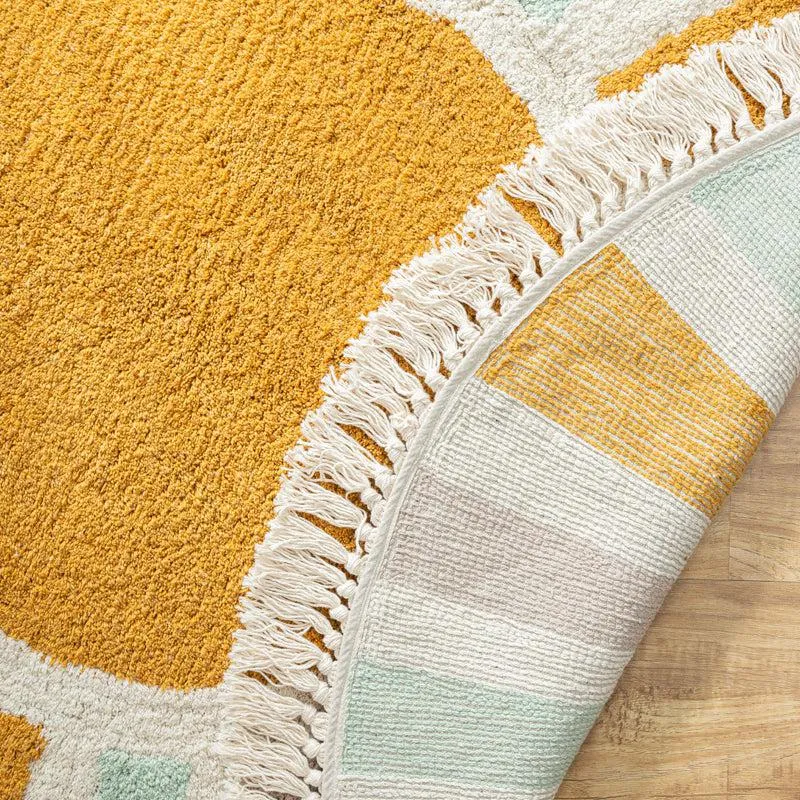 Sun Glare Cotton Tufted Cotton Rug - Orange media 7