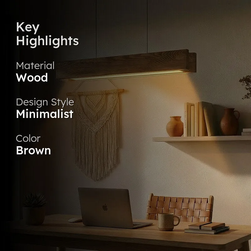 GeoFrame Wooden Ceiling Lamp - Brown media 2