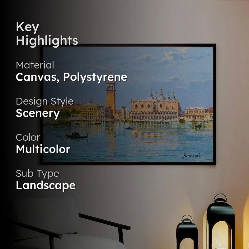 The Molo Venice Canvas Wall Painting - Black Frame media 2