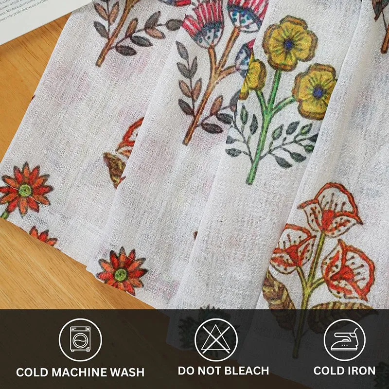 Vaire Linen Texture Sheer Curtain - Set Of Two media 9