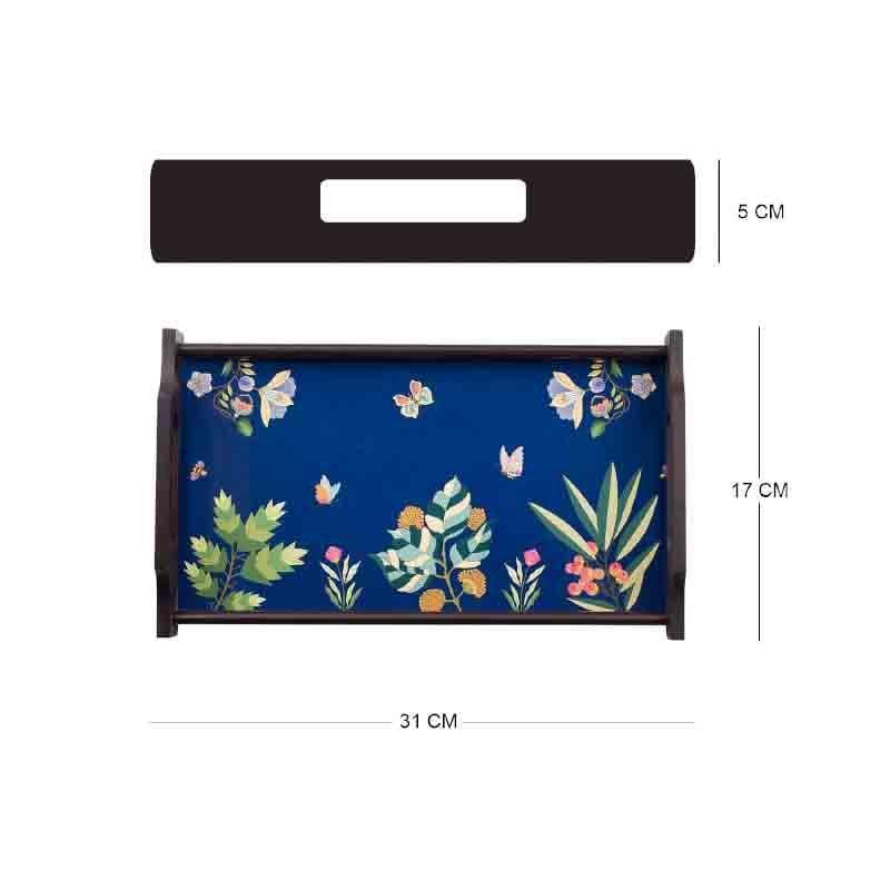 Vibrant Bliss Blue Wooden Tray media 5