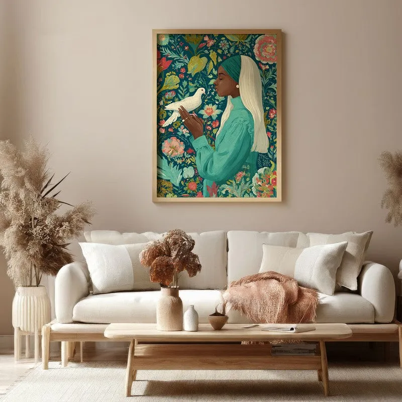 Natures Embrace Canvas Wall Painting With Brown Frame media 4