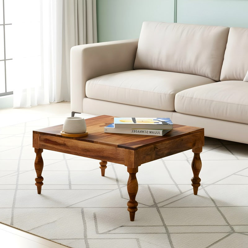 Oervon Sheesham Wooden Center Table - Dark Brown