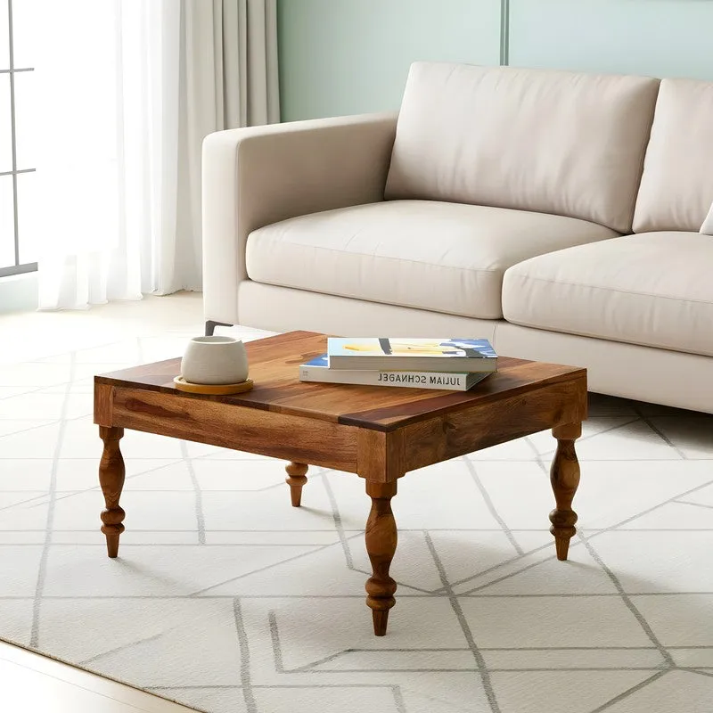 Oervon Sheesham Wooden Center Table - Dark Brown media 1