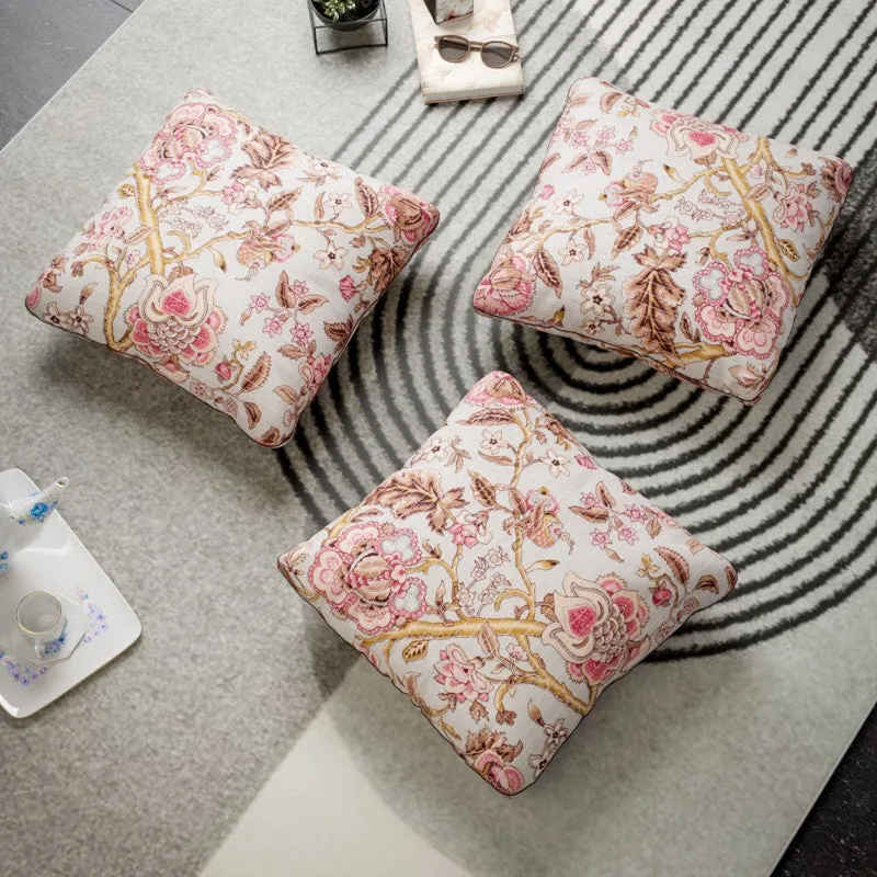 Floral Reverie Cotton Cushion Covers - Set Of Three media 4
