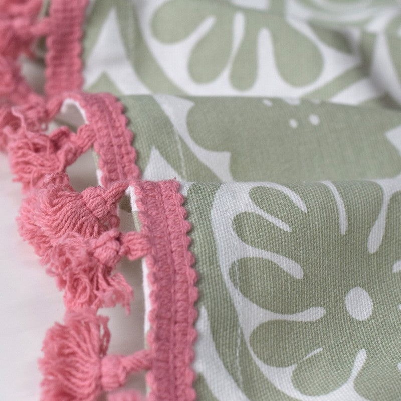 Tranquebar Home Bloom Haven Cotton Curtains(Green) - Set Of Two media 6
