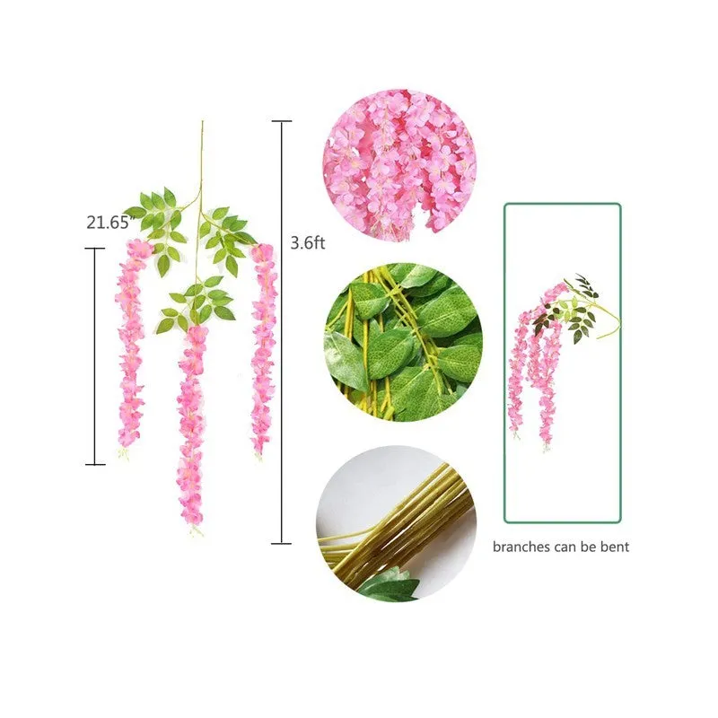 Graceful Blooms Vibrant Artificial Flowers - Set Of Six media 6