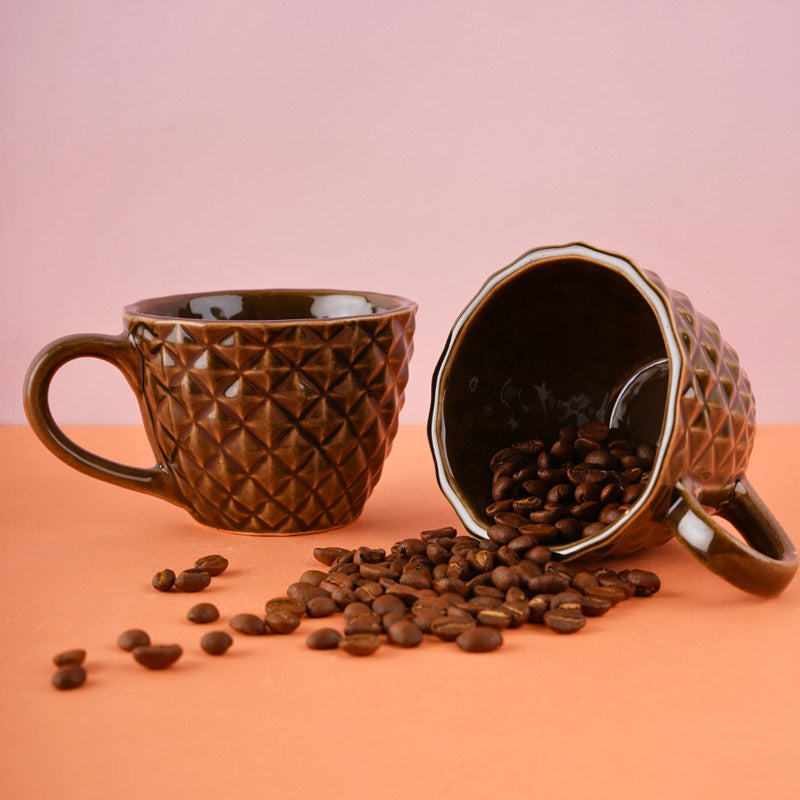 Rossana Ceramic Tea Cup (220 mL) - Brown media 3