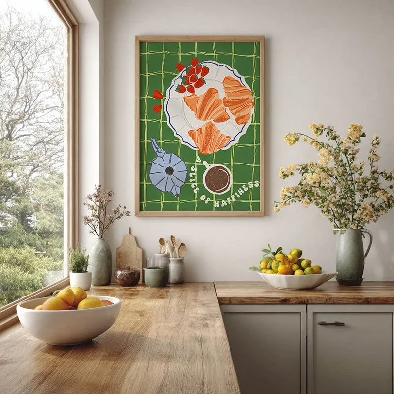 Olive Dining Archival Canvas Wall Art - Brown media 5