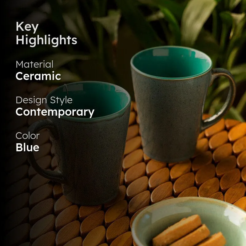 Biana Ceramic Coffee Mug (320 mL Each) - Set of Two media 2