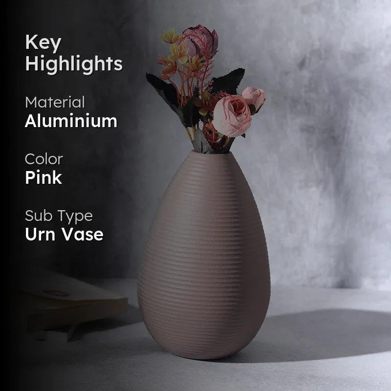 Doro Aluminium Vase - Pink media 2