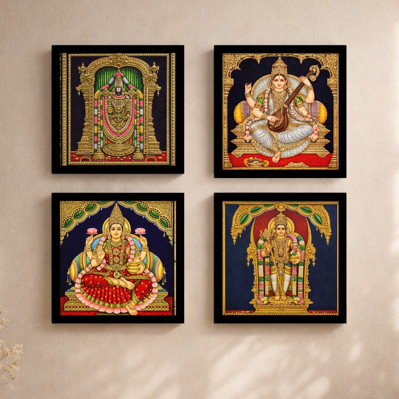 The Golden Pantheon Paper Wall Art - Set Of Four media 5