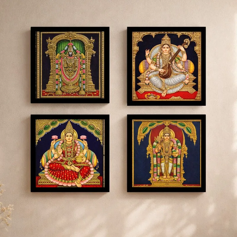 The Golden Pantheon Paper Wall Art - Set Of Four media 5