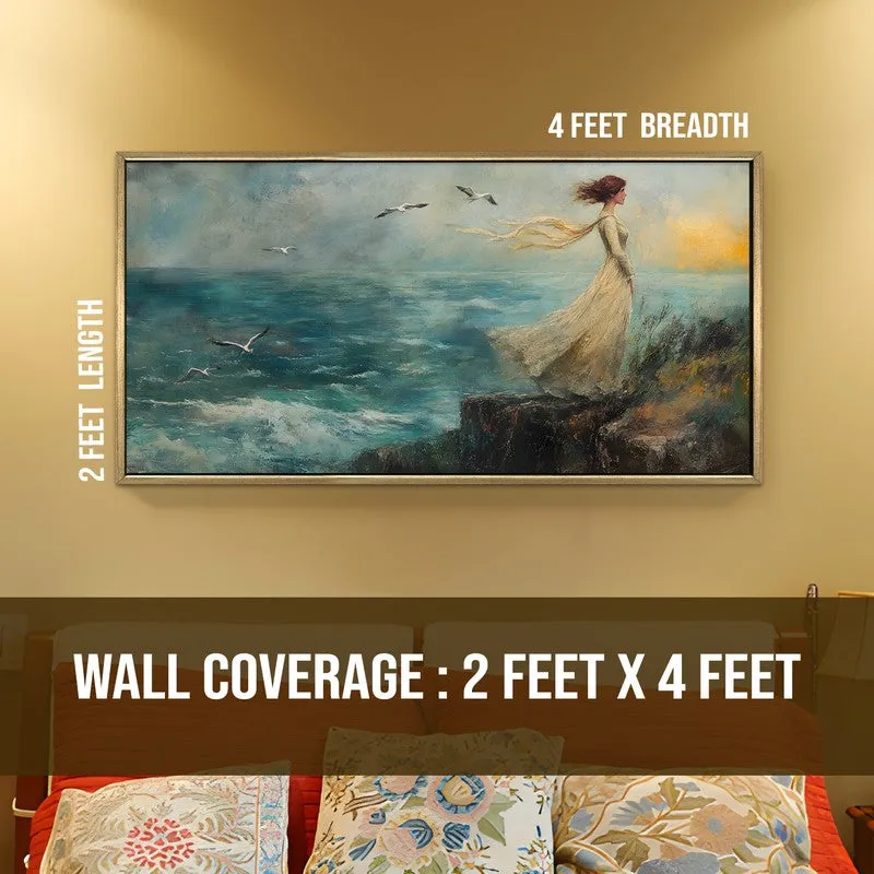 Tide of Light Canvas Wall Painting With Frame media 8