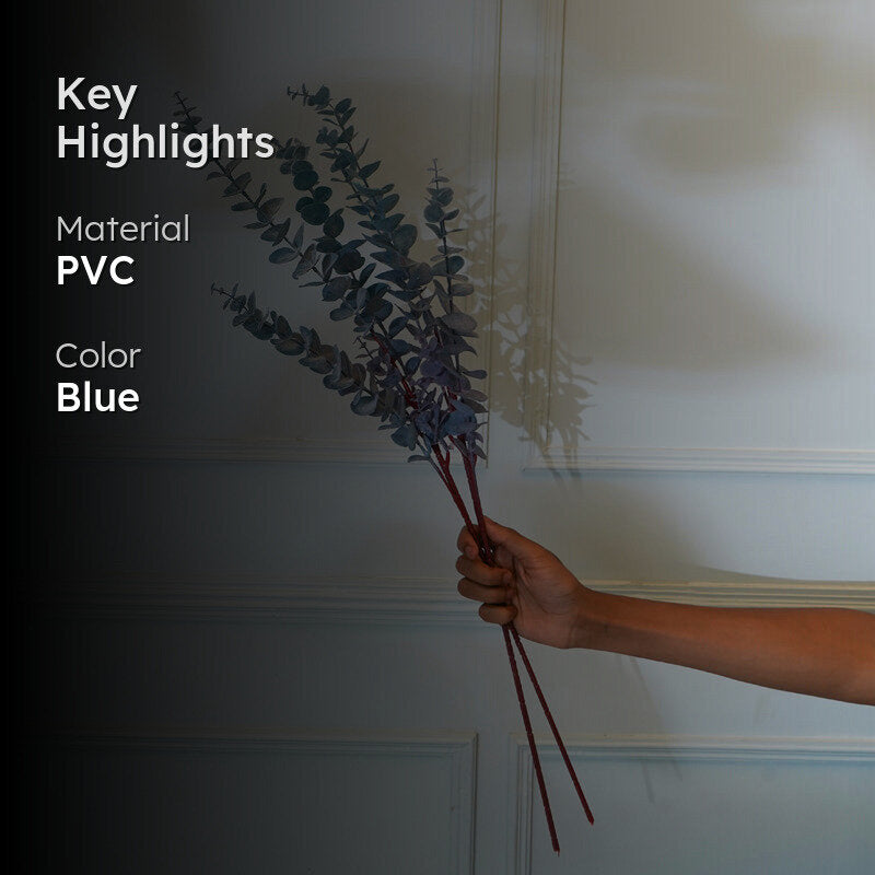 Faux Blue Eucalyptus Flower Stick (30 CM) - Set Of Two media 2