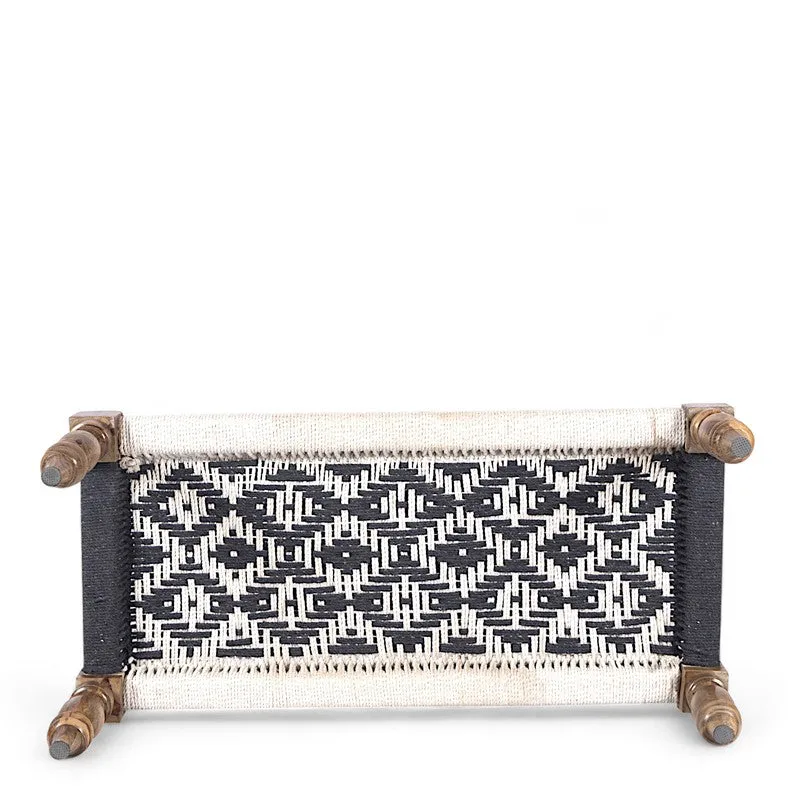 Forvo Sheesham Wooden Bench - Black,White media 4