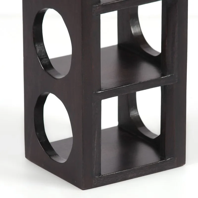 Zverox Sheesham Wooden Wine Rack - Taupe media 6