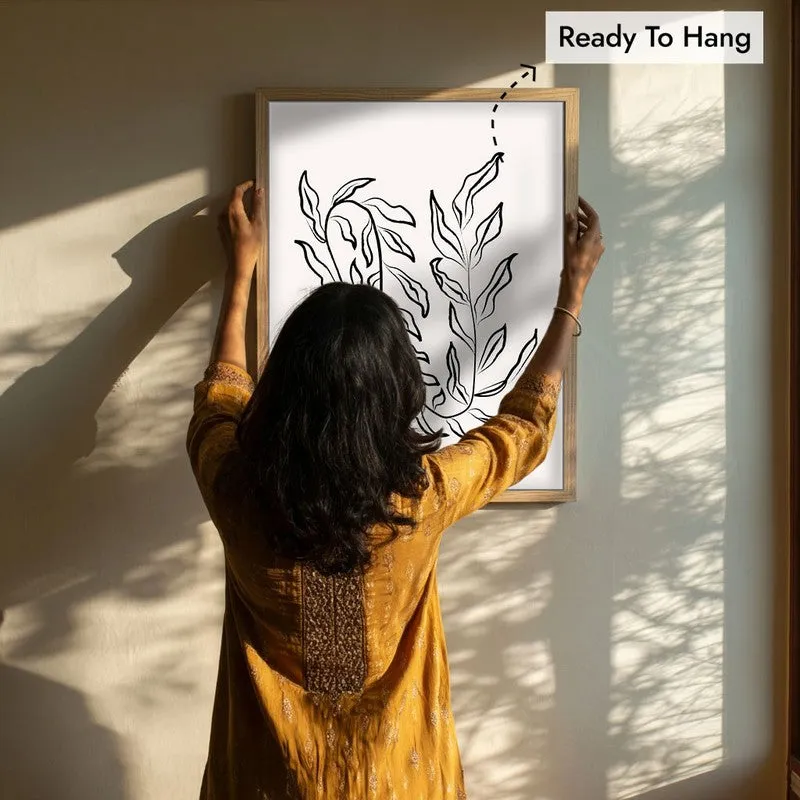 Everleaf Canvas Wall Painting With Brown Frame media 8
