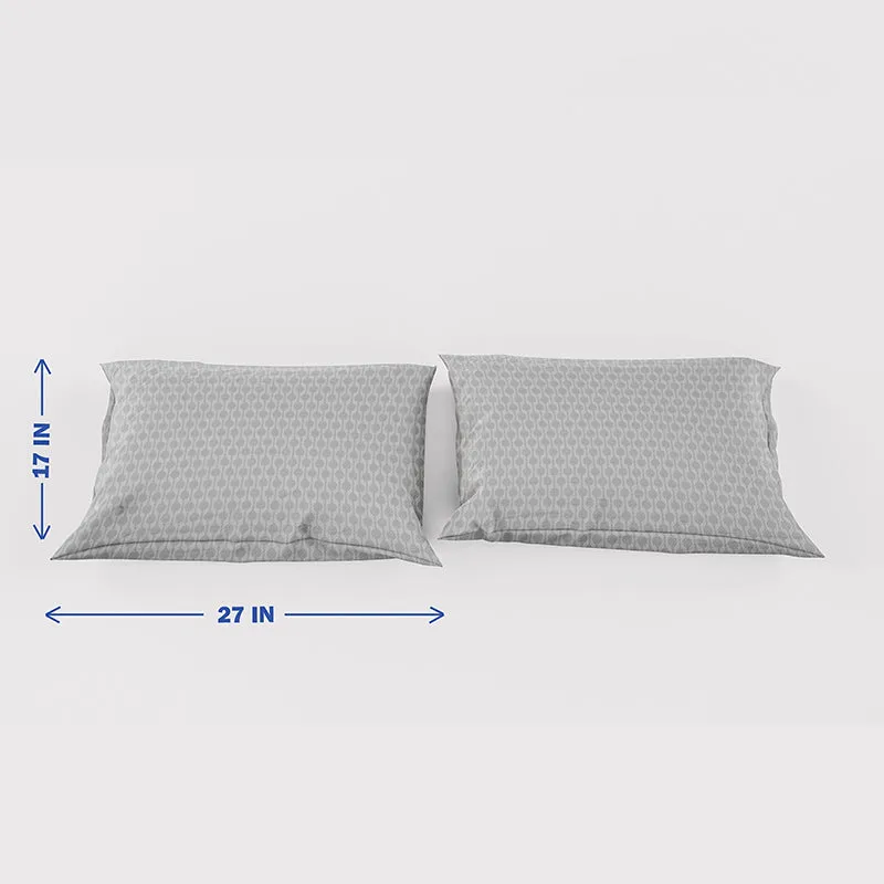 Miniature Motif Ethnic Cotton Bedsheet (Dark Grey) - 400 TC media 8