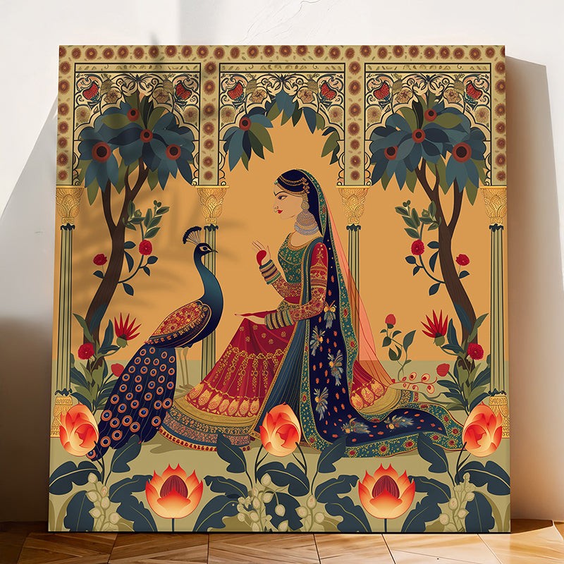Princess & Peacock Canvas Wall Art media 5