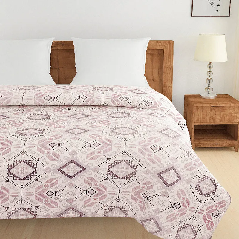 Swayam Alyona Cotton Comforter (Pink) - 150 GSM media 3