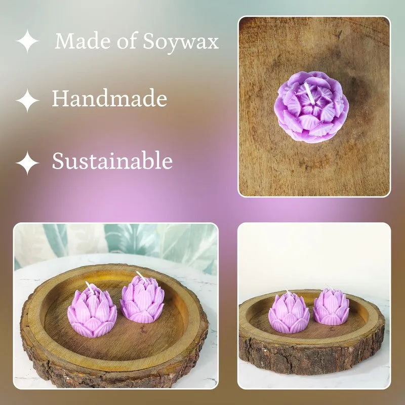 Lilac FloraForm Soy Wax Candle - Set Of Two media 5