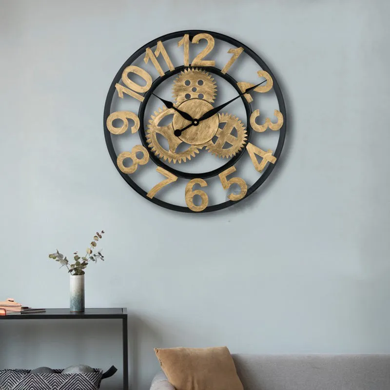 Marker Silent Wall Clock - Gold media 3