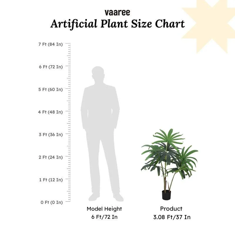 ZenLeaf Rhapis Palm Artificial Plant Without Pot - 3.1 Feet media 7