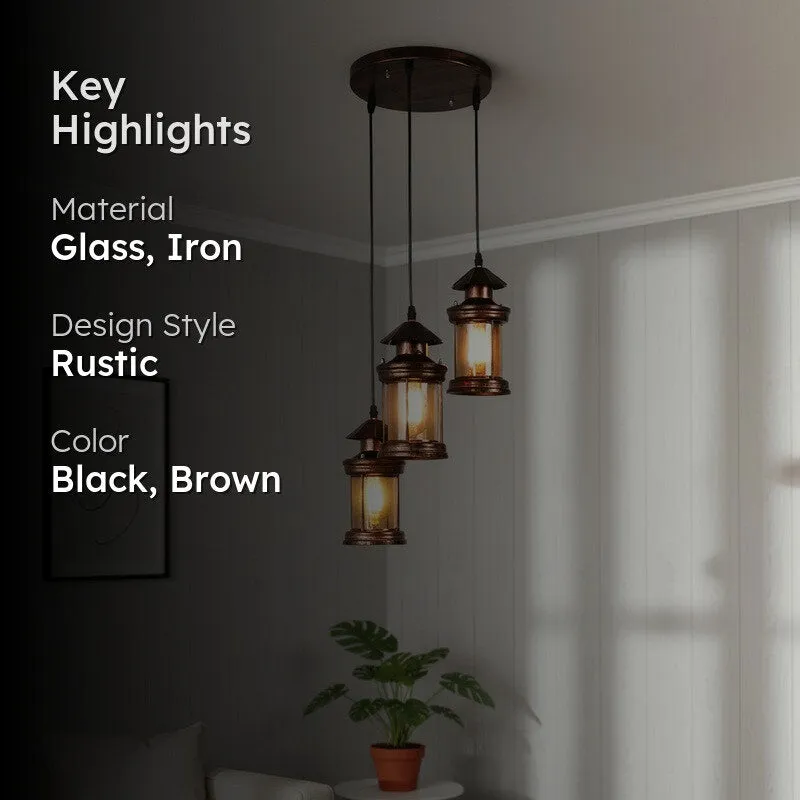 Copper Glow Glass Ceiling Lamp media 2