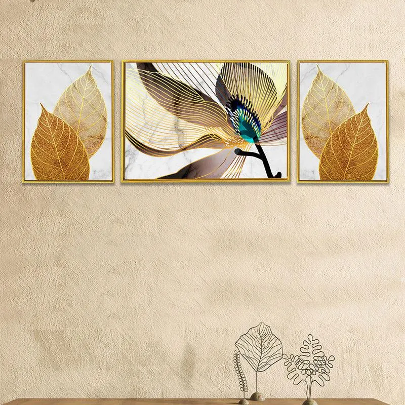 Kellia Golden Wall Art - Set Of Three media 1
