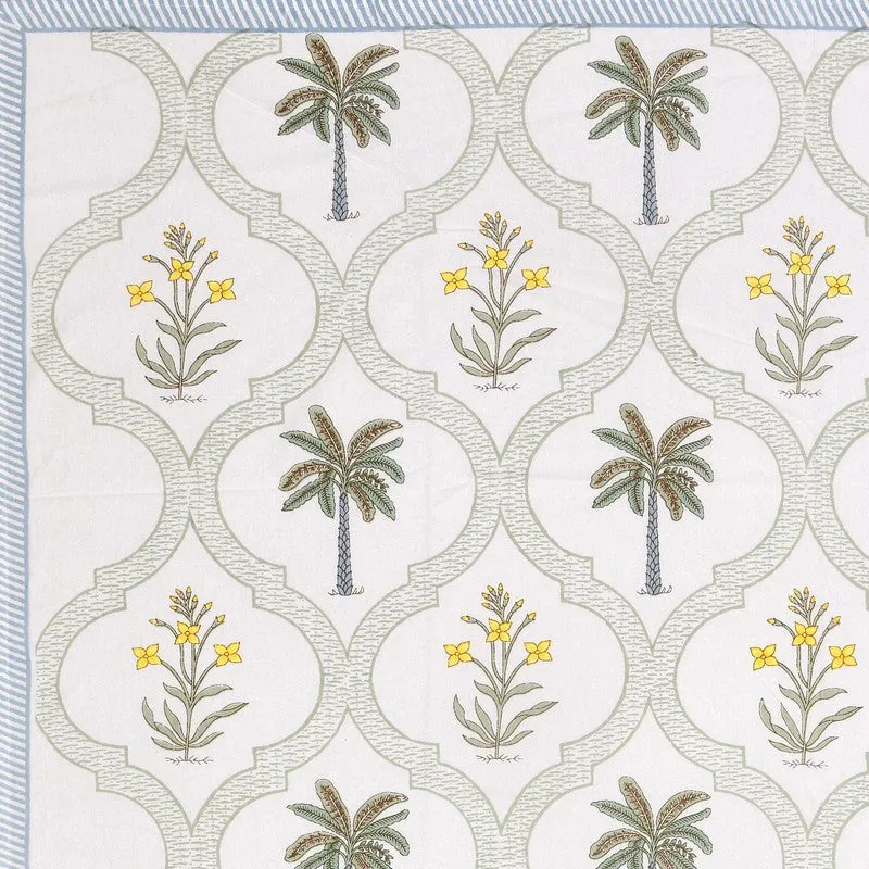 Tropical Cotton Table Cover - Yellow,Green media 6