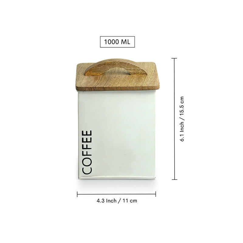 Barista's Cache "Coffee & Sugar" Iron Jar (1000 mL Each) - Set Of Two media 6