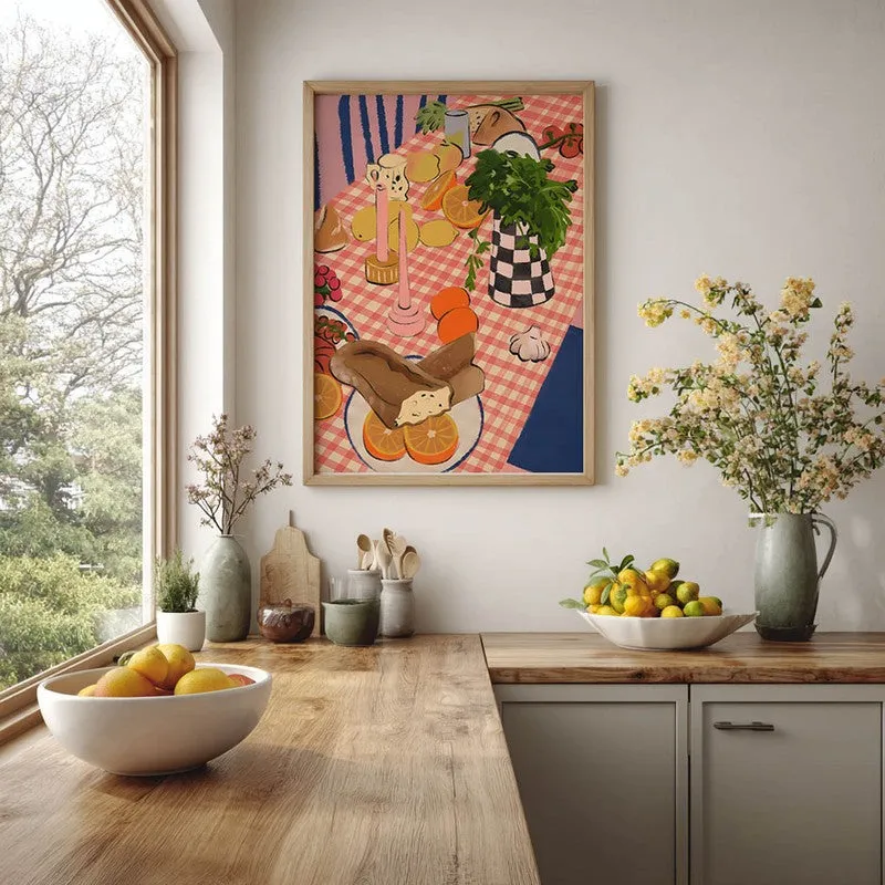 Dining Jewel Archival Canvas Wall Art - Brown media 5