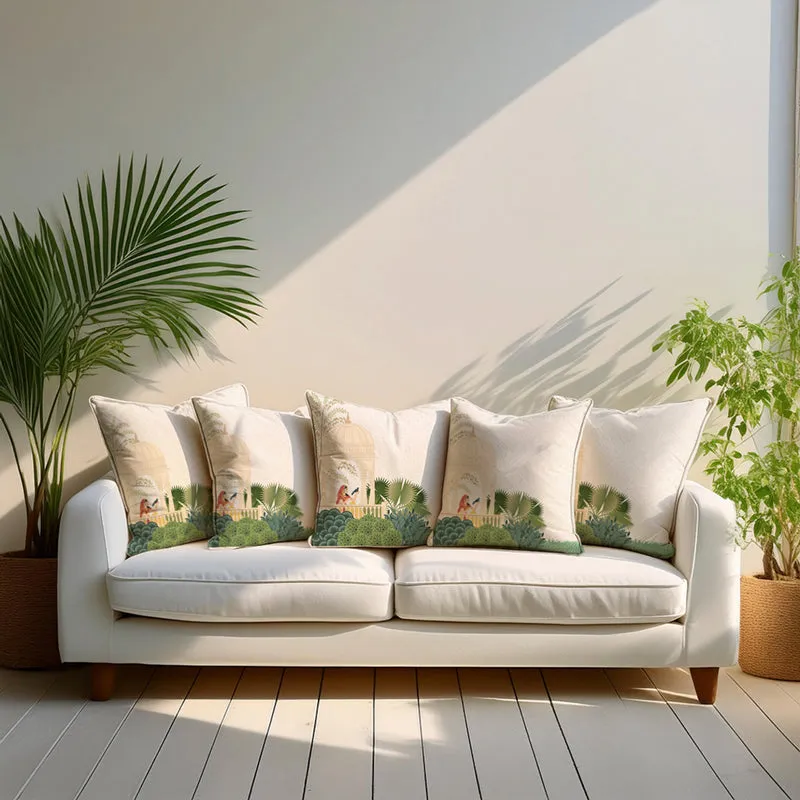 Kashmiri Bagh Velvet Cushion Cover Set - Set Of Five media 6
