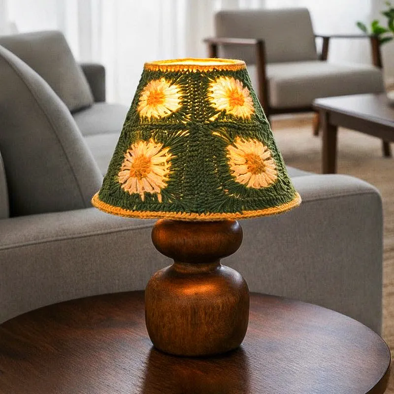 Astero Signature Wooden Table Lamp - Green media 1